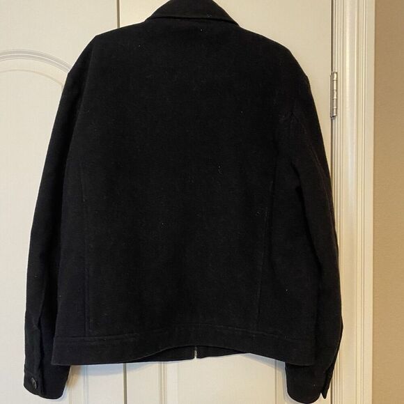 Kenneth Cole Reaction Wool Blend Jacket Full Zip Double Pockets Coat XL Black - Picture 4 of 7